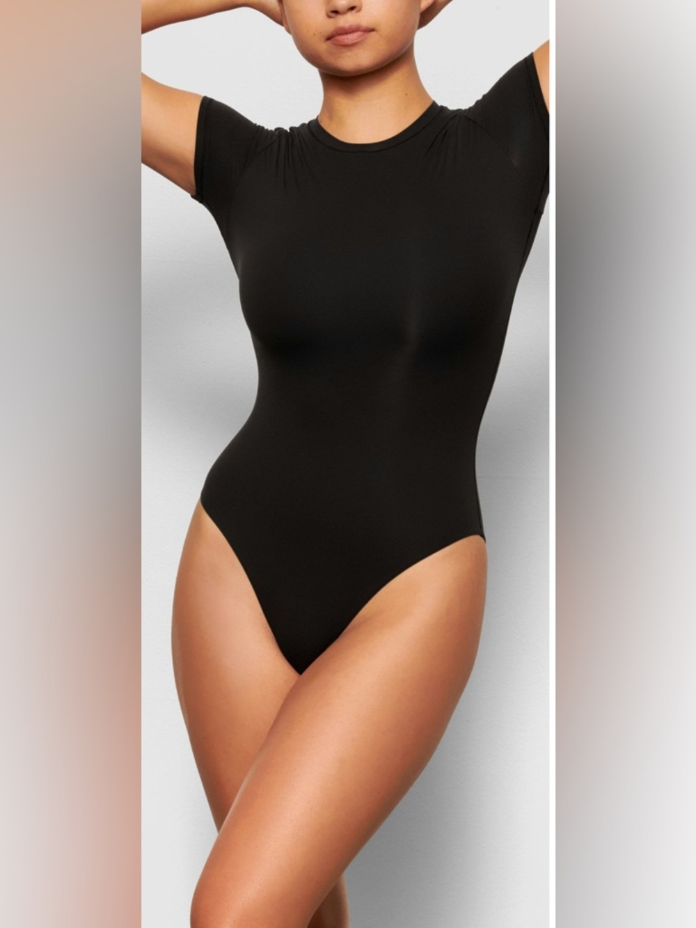 NWT Skims Fits Everybody Black Onyx T-Shirt Bodysuit